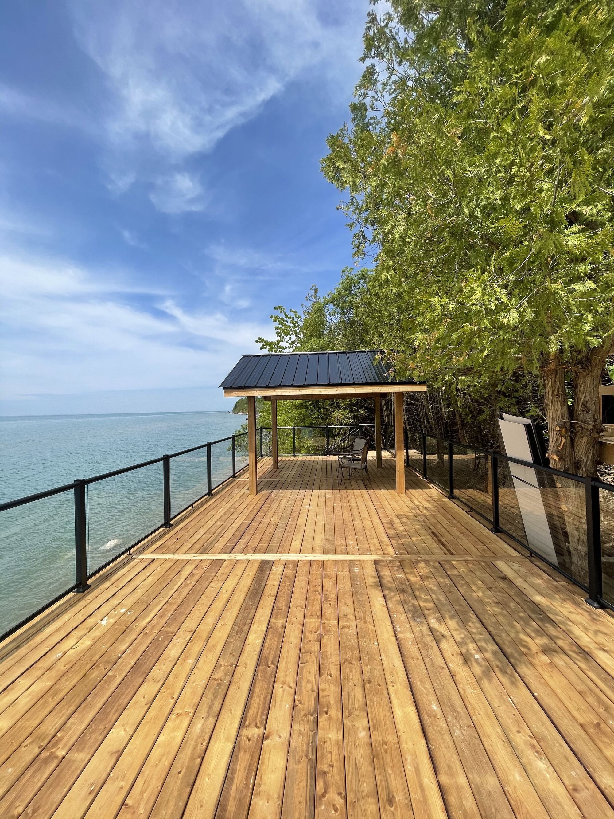 Completed outdoor living space by Creative Custom Decks